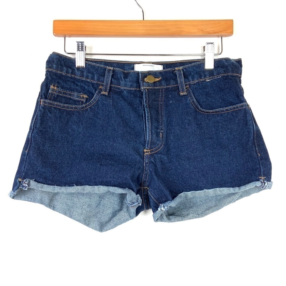 American Apparel Denim Shorts Size 25 Button Fly